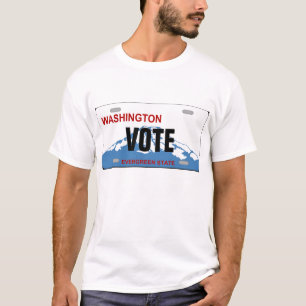 Kundenspezifisches Kfz-Kennzeichen Washingtons T-Shirt