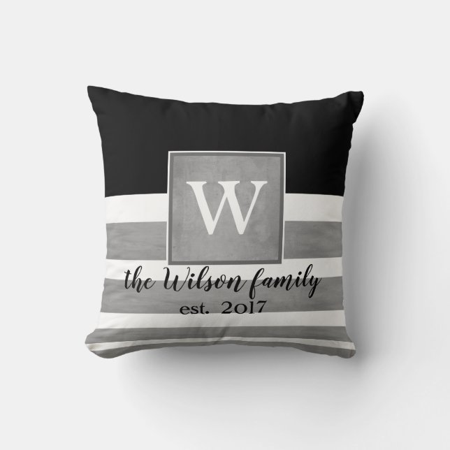 kundenspezifisches Kissensepium in Monogramm und w Kissen (Vorderseite)