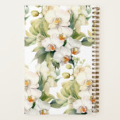 Kundenspezifisches Kochbuch Weißer Orchideen Rezep Notizblock (Rückseite)