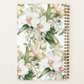 Kundenspezifisches Kochbuch Weißer Orchideen Rezep Notizblock (Rückseite)