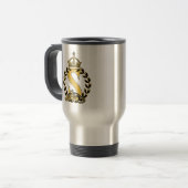 Kundenspezifisches Kronen-Monogramm - S Reisebecher (Vorderseite Links)