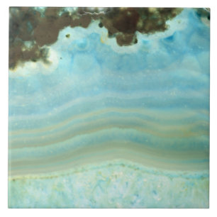 Kundenspezifisches leeres Aqua-blaue Fliese