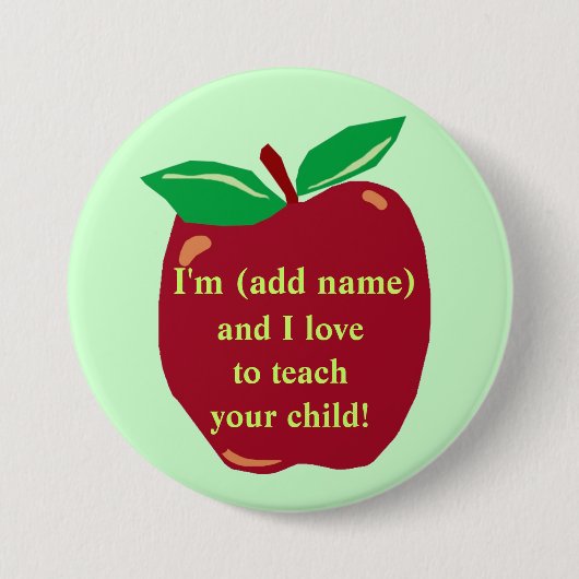 Kundenspezifisches Lehrer-Button Button (Vorderseite)