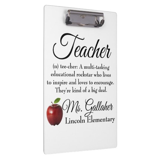 Kundenspezifisches Lehrer-Klemmbrett Klemmbrett (Rechts)