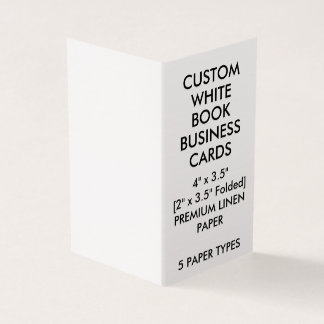 Kundenspezifisches LEINENbuch faltete Visitenkarten