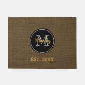 Kundenspezifisches Leinwand-Familienname-Jahr des Fußmatte (Vorderseite)