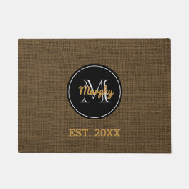 Kundenspezifisches Leinwand-Familienname-Jahr des Fußmatte