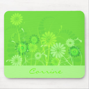 Kundenspezifisches Limones grünes BlumenMousepad Mousepad