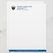 Kundenspezifisches Logo des blauen Streifens der Briefbogen (Vorne/Hinten)