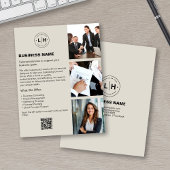 Kundenspezifisches Logo Foto QR Beruflich Business Flyer
