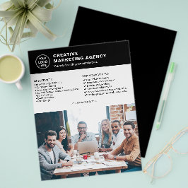 Kundenspezifisches Logo Foto QR Marketing Business Flyer