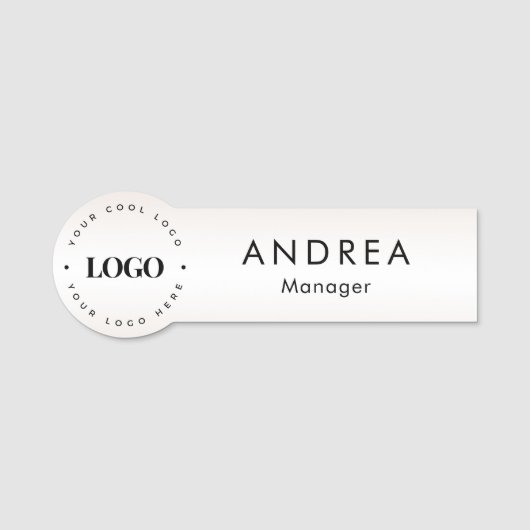 Kundenspezifisches Logo für Metallcreme Namensschild (Vorderseite)