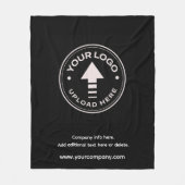 Kundenspezifisches Logo für Minimalistische Werbea Fleecedecke (Vorderseite)