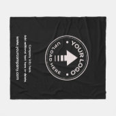 Kundenspezifisches Logo für Minimalistische Werbea Fleecedecke (Vorderseite (Horizontal))