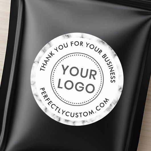 Kundenspezifisches Logo Marmor Grenz-Geschäft Viel Runder Aufkleber