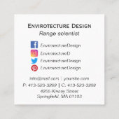 Kundenspezifisches Logo-modernes orange Rot Quadratische Visitenkarte (Rückseite)