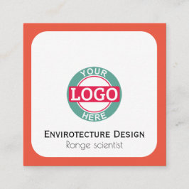 Kundenspezifisches Logo-modernes orange Rot Quadratische Visitenkarte