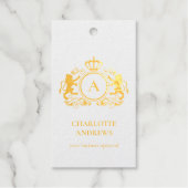 Kundenspezifisches Logo Monogram Wappen Geschenkanhänger (Vorderseite)