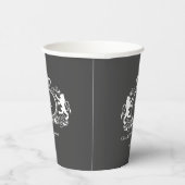 kundenspezifisches Logo Monogram Wappen Paper Cups Pappbecher (Rechts)