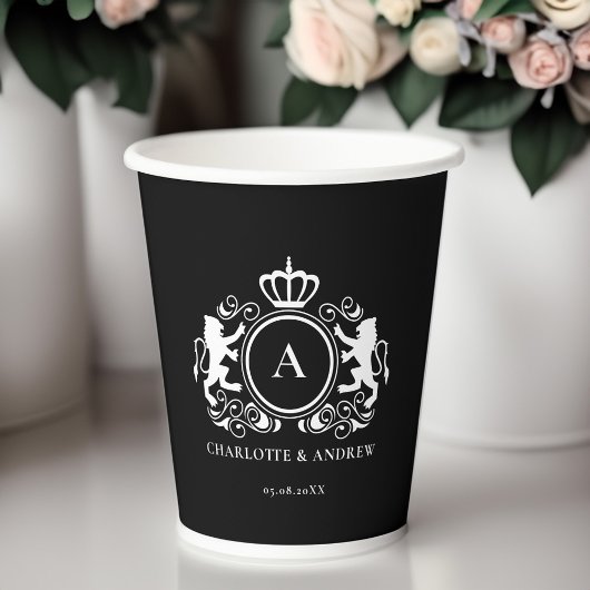 kundenspezifisches Logo Monogram Wappen Paper Cups Pappbecher