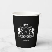 kundenspezifisches Logo Monogram Wappen Paper Cups Pappbecher (Rückseite)
