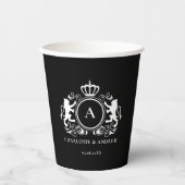kundenspezifisches Logo Monogram Wappen Paper Cups Pappbecher (Vorderseite)