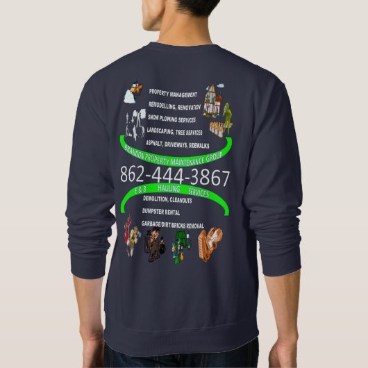 Kundenspezifisches Logo Sweatshirt (Rückseite)