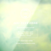 Kundenspezifisches Logo, weiße GeschäftsÖffnungsze Fensteraufkleber (Blatt 3)