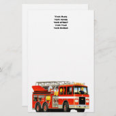 Kundenspezifisches Löschfahrzeug Briefpapier (Vorne/Hinten)