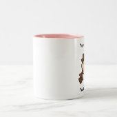 Kundenspezifisches Mädchen Brown flicht die Zweifarbige Tasse (Mittel)