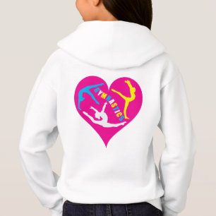 Kundenspezifisches Mädchen-Rosa-blauer gelber Hoodie
