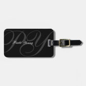Kundenspezifisches modernes Monogramm 2 Gepäckanhänger (Vorderseite horizontal)