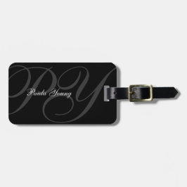 Kundenspezifisches modernes Monogramm 2 Gepäckanhänger