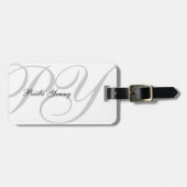 Kundenspezifisches modernes Monogramm 2 Gepäckanhänger (Vorderseite horizontal)