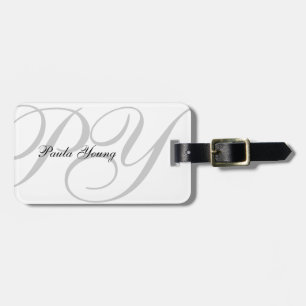 Kundenspezifisches modernes Monogramm 2 Gepäckanhänger