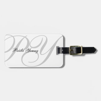 Kundenspezifisches modernes Monogramm 2 Gepäckanhänger