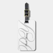 Kundenspezifisches modernes Monogramm 2 Gepäckanhänger (Vorderseite vertikal)