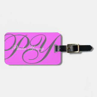 Kundenspezifisches modernes Monogramm 2 (Rosa) Gepäckanhänger