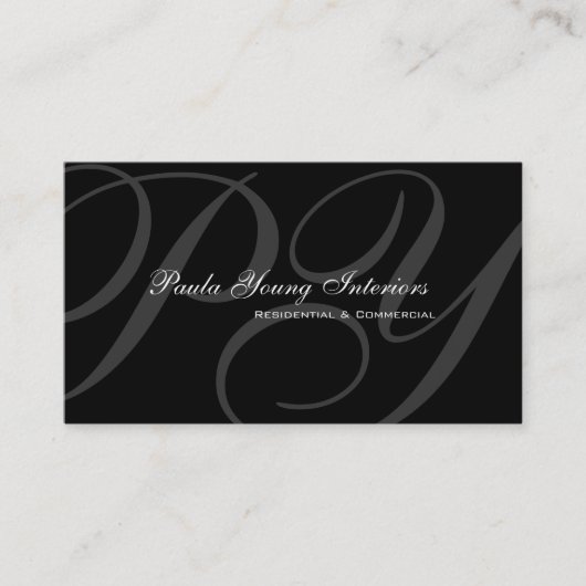 Kundenspezifisches modernes Monogramm 2 Visitenkarte (Vorderseite)