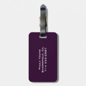 Kundenspezifisches modernes Monogramm 2a Gepäckanhänger (Rückseite vertikal)