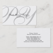 Kundenspezifisches modernes Monogramm Visitenkarte (Vorne/Hinten)