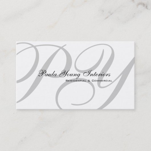 Kundenspezifisches modernes Monogramm Visitenkarte (Vorderseite)