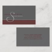 Kundenspezifisches Monogramm 2 Visitenkarte (Vorne/Hinten)