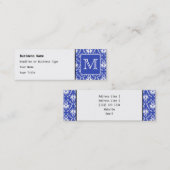Kundenspezifisches Monogramm, auf blauem und Mini Visitenkarte (Vorne/Hinten)
