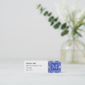 Kundenspezifisches Monogramm, auf blauem und Mini Visitenkarte (Stehend Vorderseite)