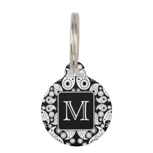 Kundenspezifisches Monogramm auf einfarbigem Tiermarke