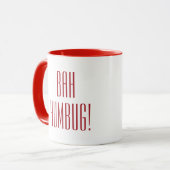 Kundenspezifisches Monogramm "Bah Humbug!" Tasse (Vorderseite Links)