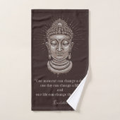 Kundenspezifisches Monogramm Buddha-Zitattuch-Set Badhandtuch Set (Handtuch)
