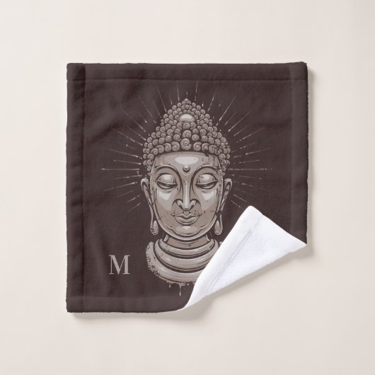 Kundenspezifisches Monogramm Buddha-Zitattuch-Set Badhandtuch Set (Waschlappen)