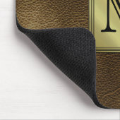 Kundenspezifisches Monogramm-Druckbild. Brown Mousepad (Ecke)